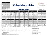 Calendrier scolaire 2023-2024